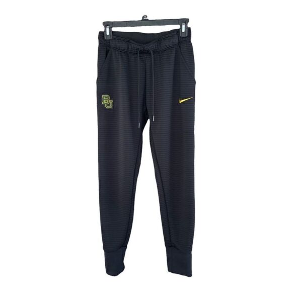 Nike Dri-Fit Baylor Tapered sweatpants Ribbed Quilted Black Size Small Team Issu - Picture 1 of 4